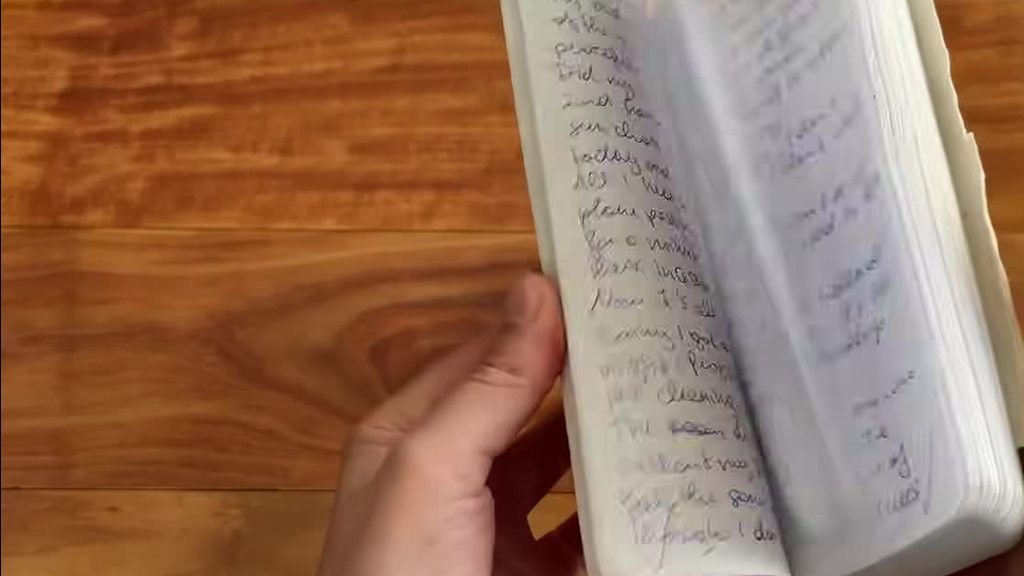 Zequenz notebook used pages with journaling notes