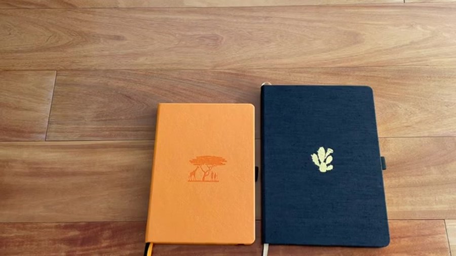 Dingbats Pro and Earth Collection notebook cover comparison