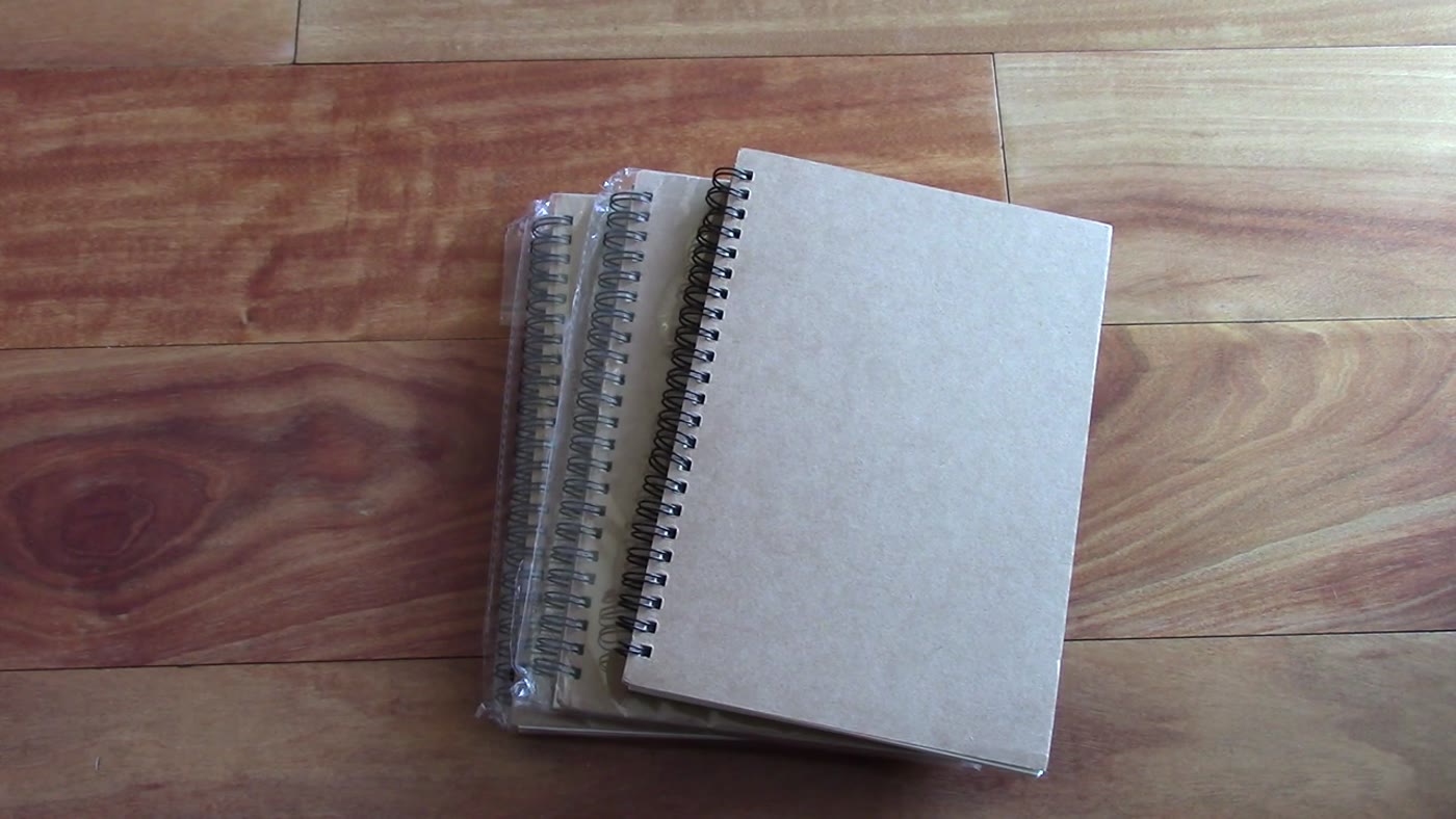 Emerging Green spiral notebooks three pack on floor