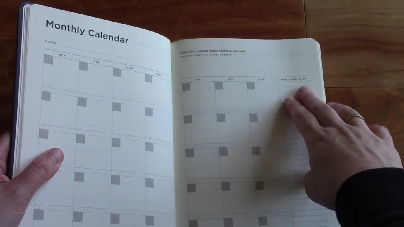 Full Focus Planner monthly calendar layout
