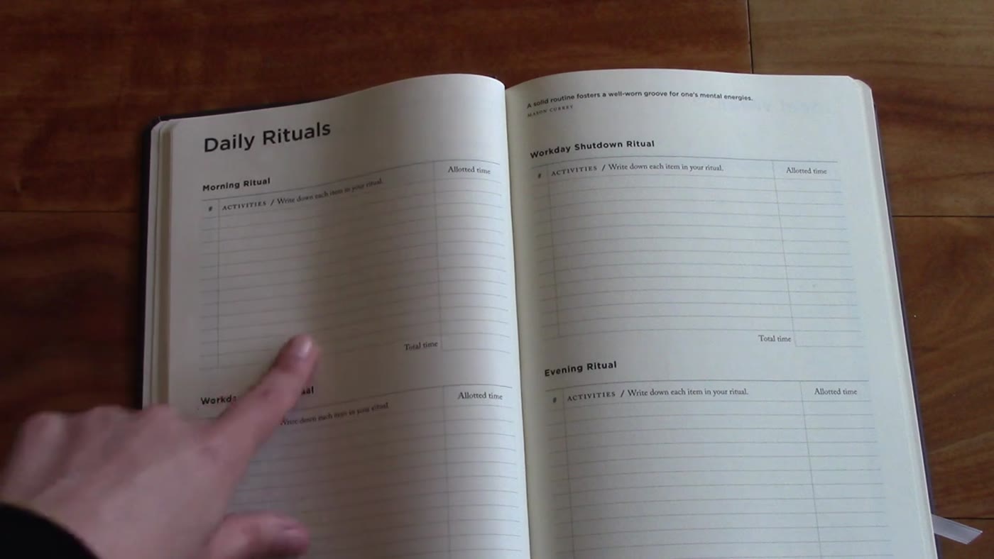 Full Focus Planner daily rituals pages