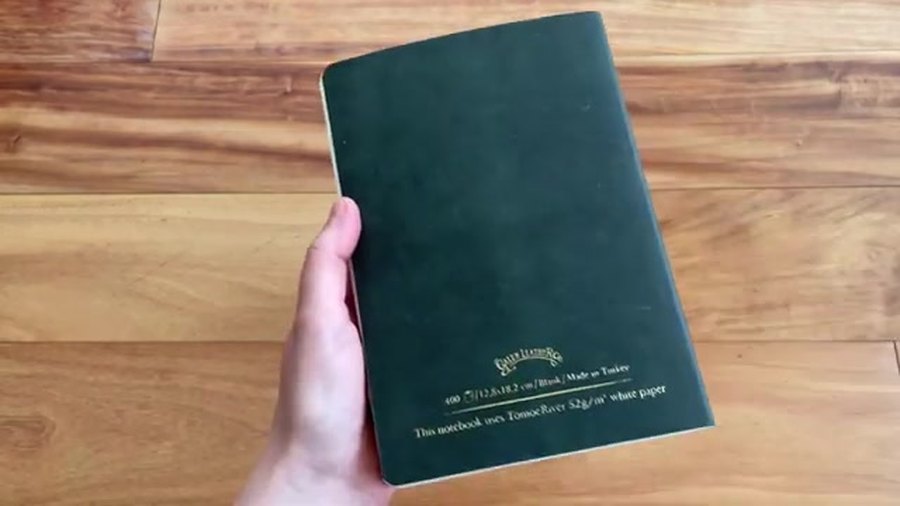 Galen Leather Tomoe River Paper Notebook Durability Review 2 Galen Leather Tomoe River notebook green fabric cover
