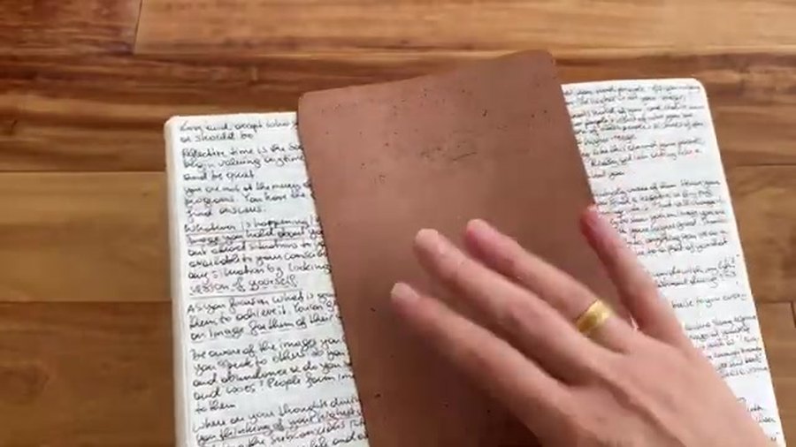 Galen Leather Tomoe River Paper Notebook Durability Review 5 Filled pages inside the Galen Leather Tomoe River notebook