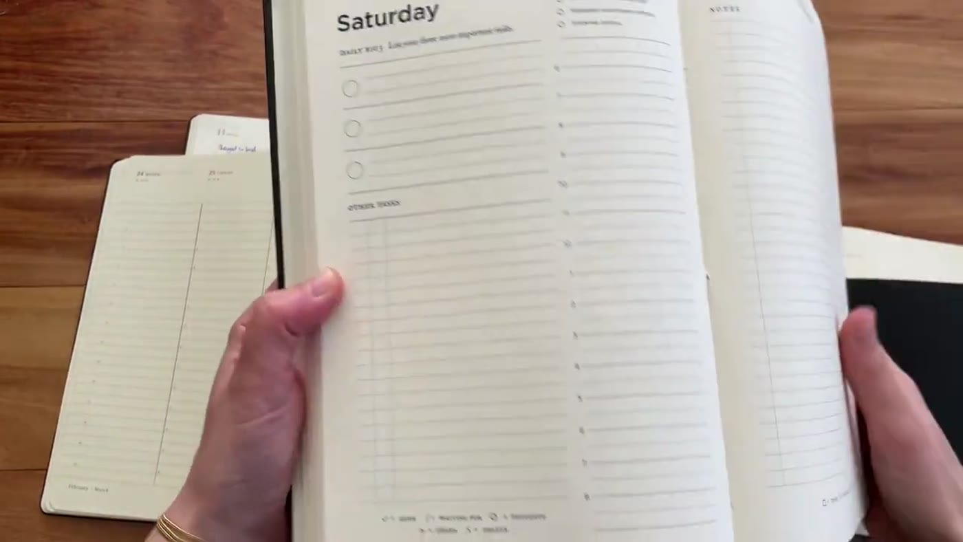 Daily planner page showing a full day layout