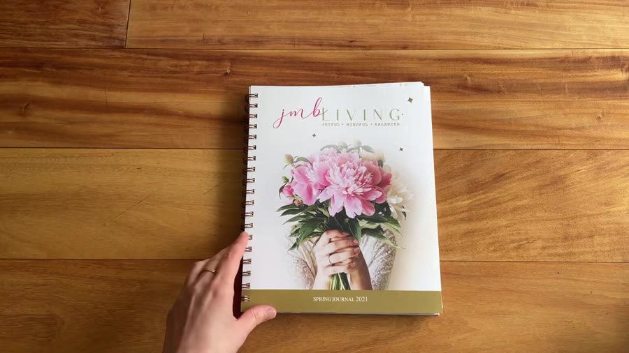 JMB Living Spring Journal cover on the table