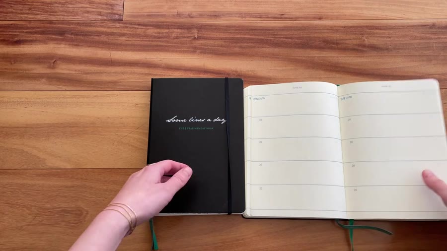Leuchtturm1917 5 Year Memory Book opened to daily entry pages