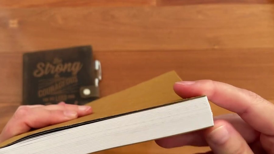 Moonster Dot Grid Refill Review 6 Side profile showing Moonster refill thickness