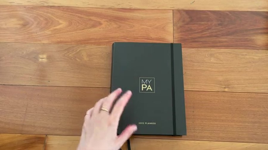 My PA Planner black cover with gold logo