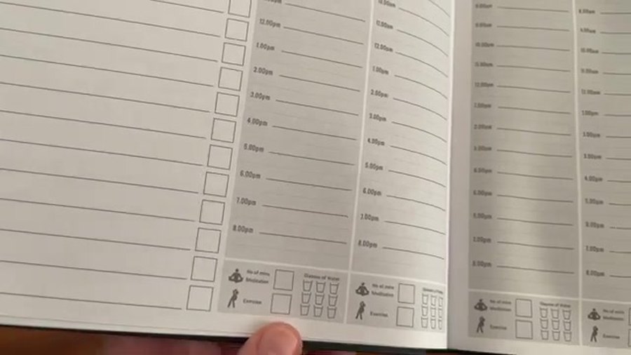 Close-up of the My PA Planner daily layout