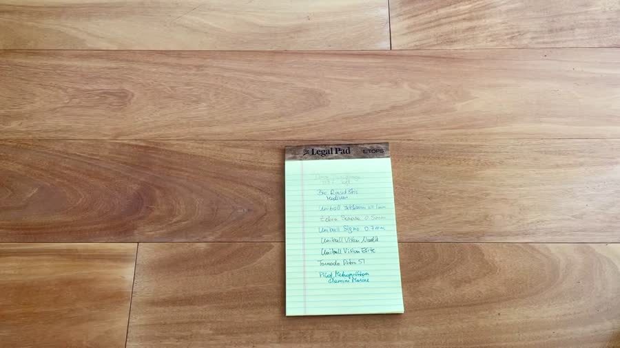 Final view of TOPS legal pad for quick notes