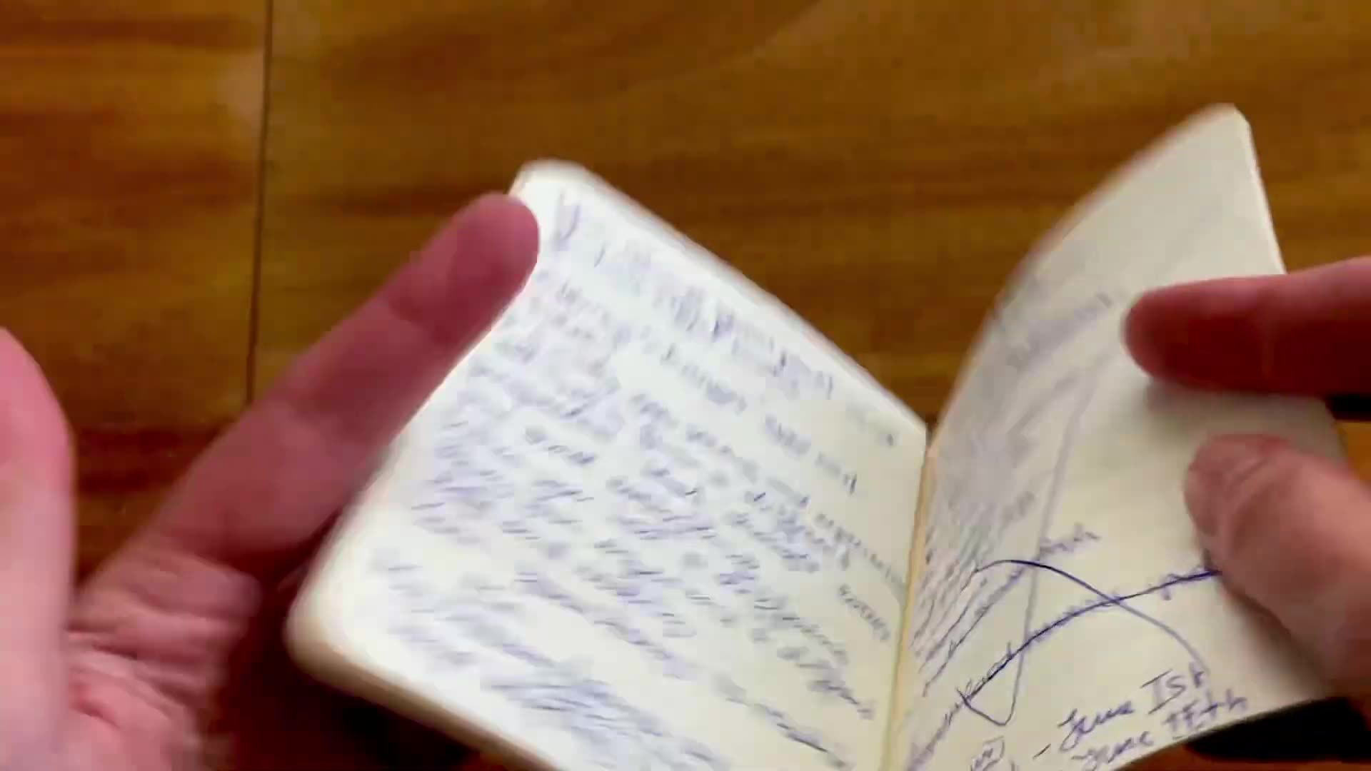 Baron Fig Apprentice pocket notebook lying open flat