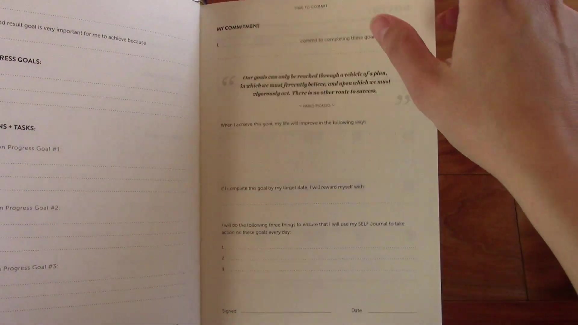 Best Self Journal reflection spread