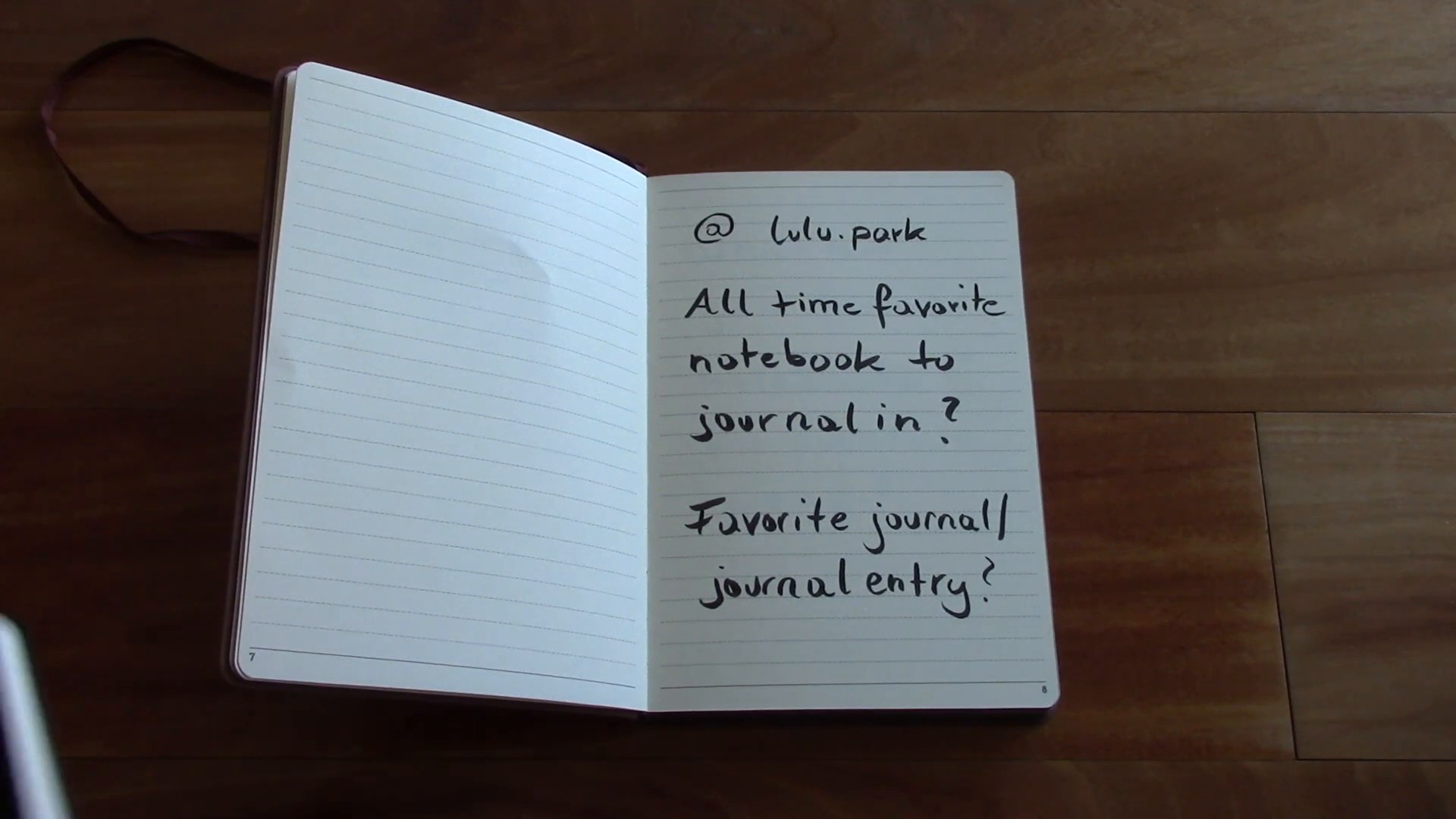 Black notebook shown as an all-time favorite journal