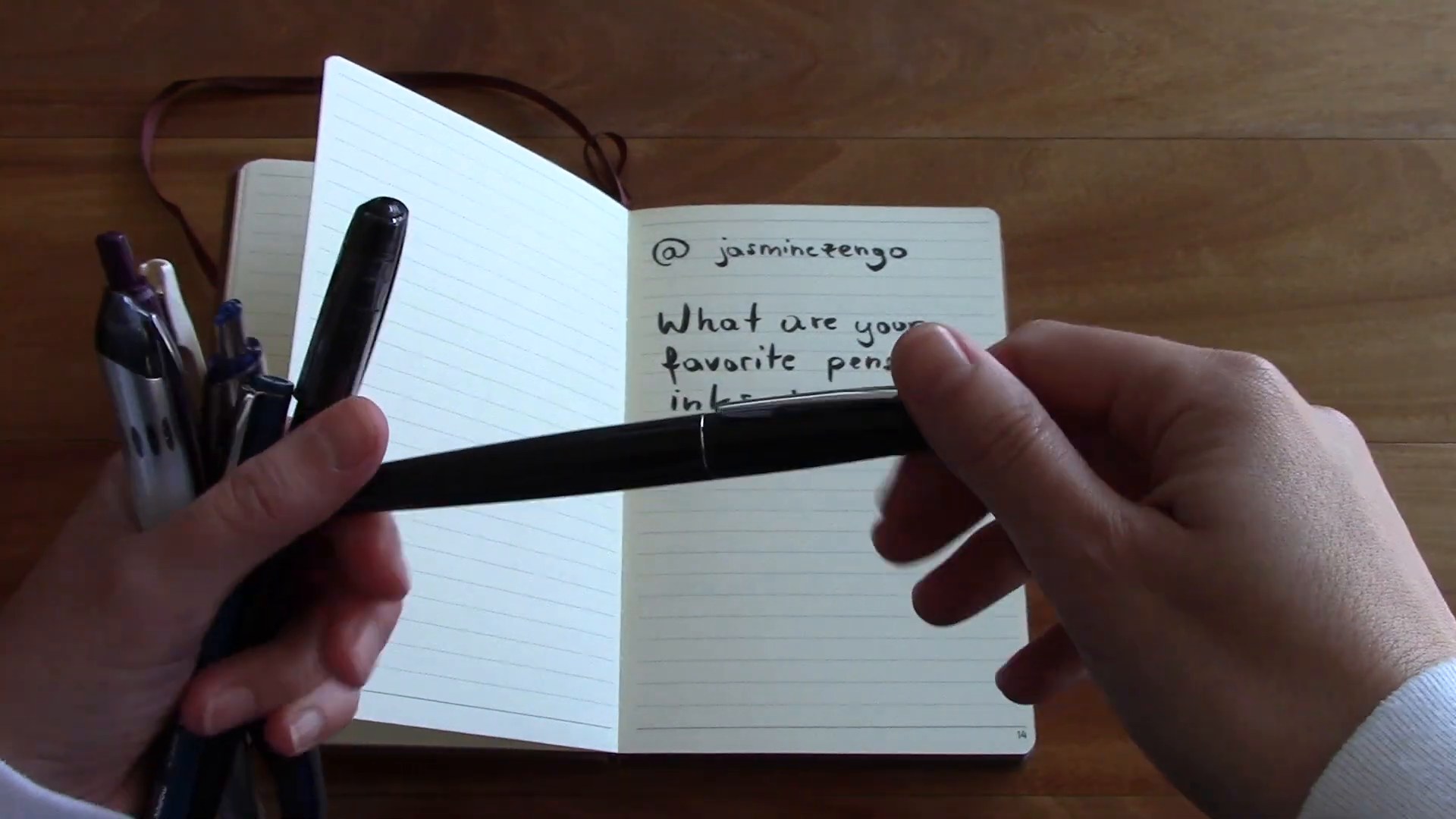 Favorite pens shown during the Journal Q&A