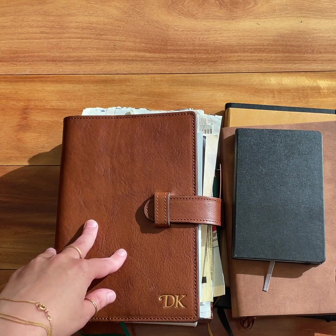 How to Start Journaling: Beginner’s Guide 1 Beginner journaling starter kit with leather journal and notebook options