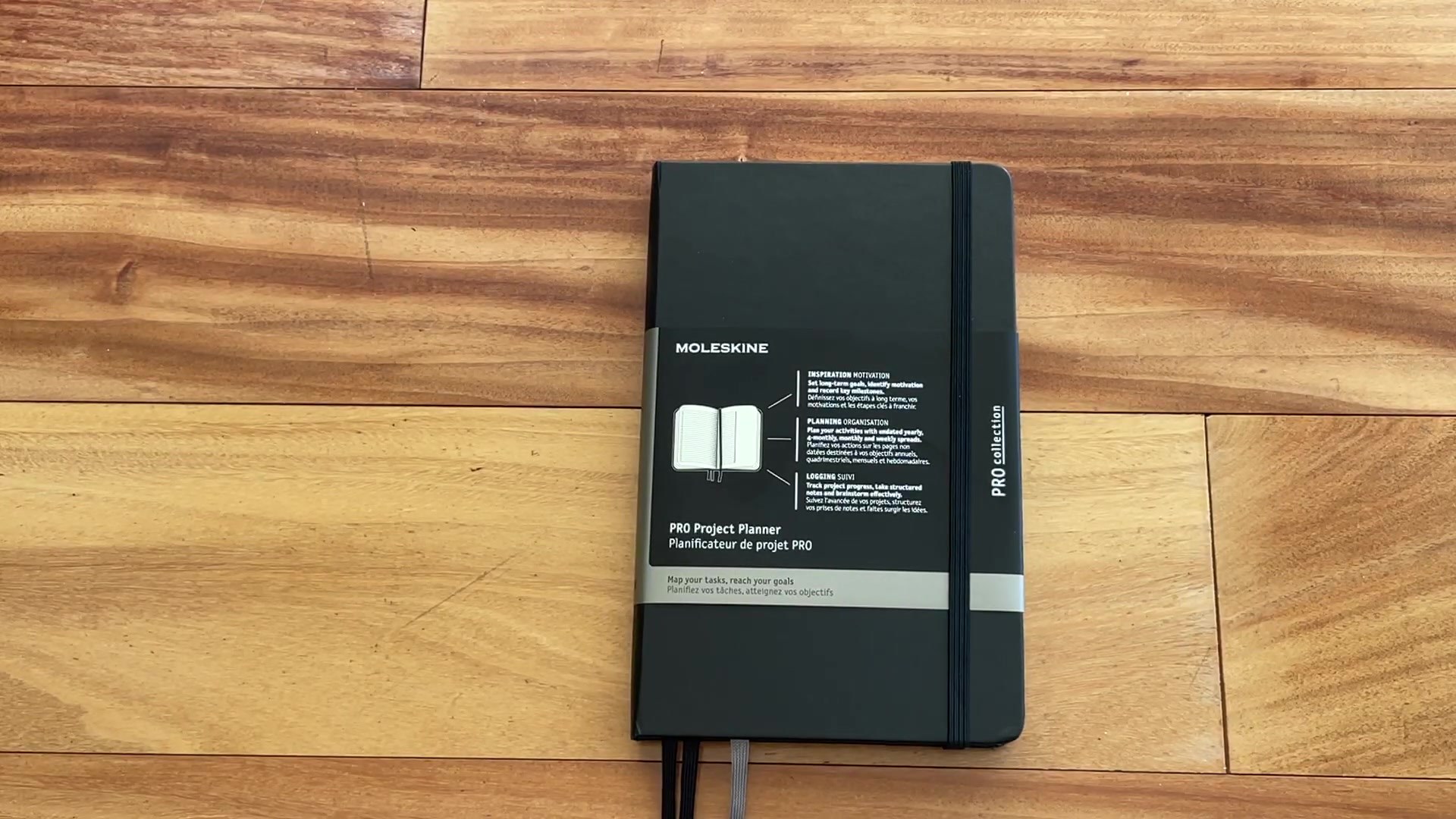 Moleskine Pro Project Planner shown closed with sleeve