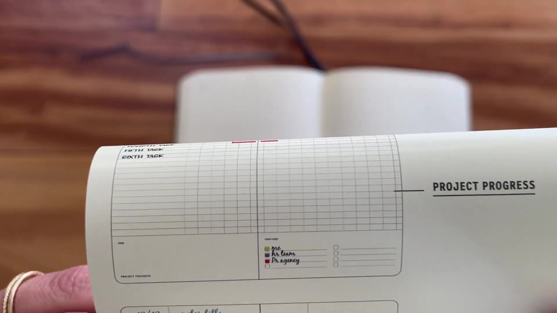 Moleskine Pro Project Planner project progress page