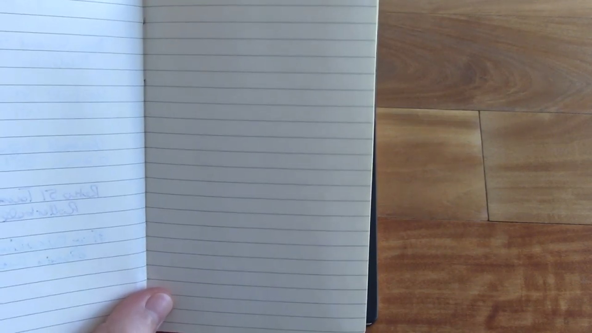 Moleskine binding and notebook detail shown close up