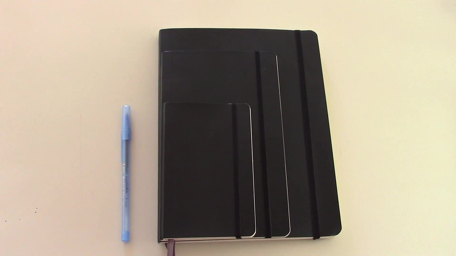 Moleskine Notebook Size Comparison 10 Moleskine notebook sizes stacked for comparison