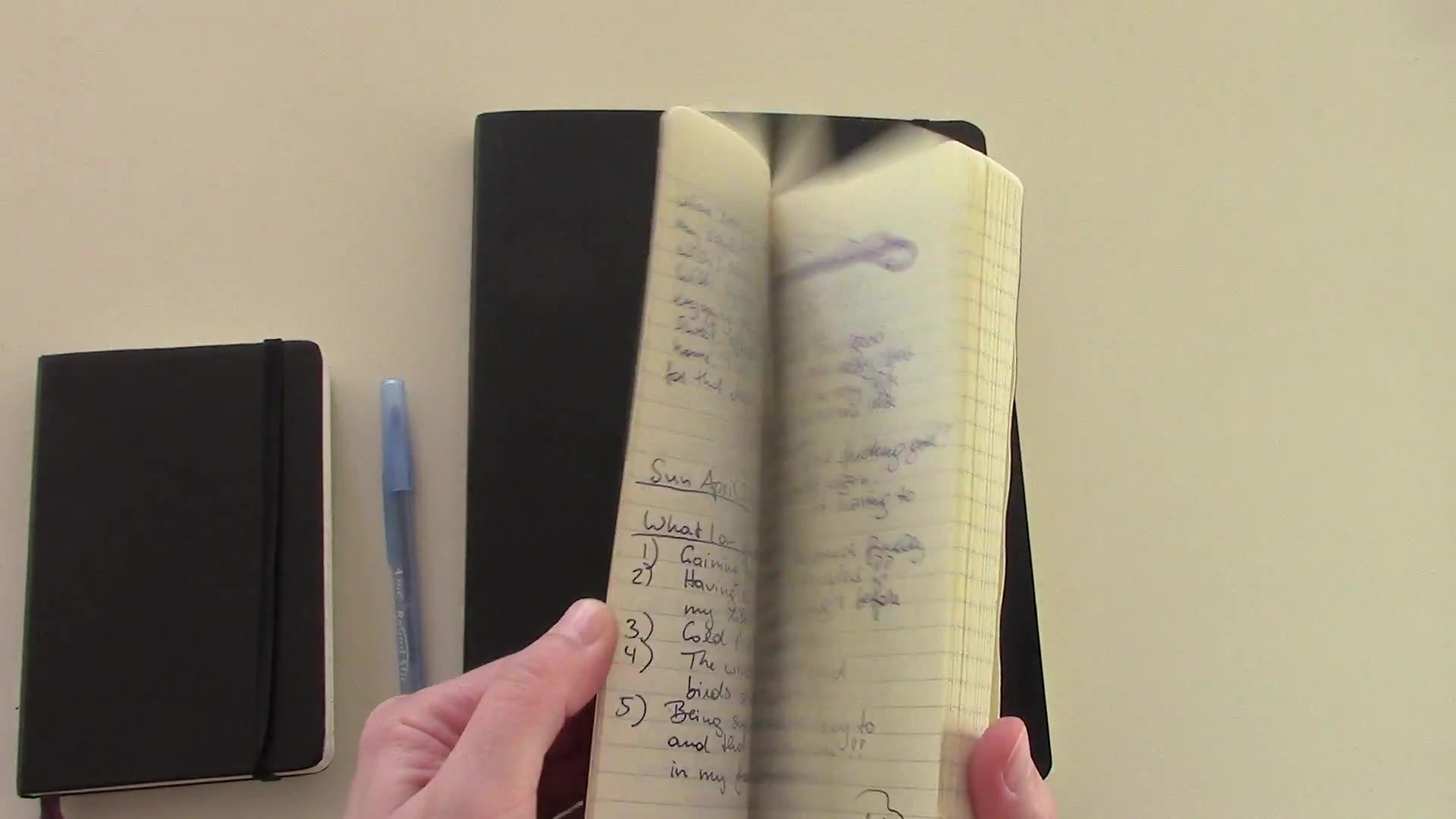 Moleskine Notebook Size Comparison 13 Open Moleskine pages with handwriting