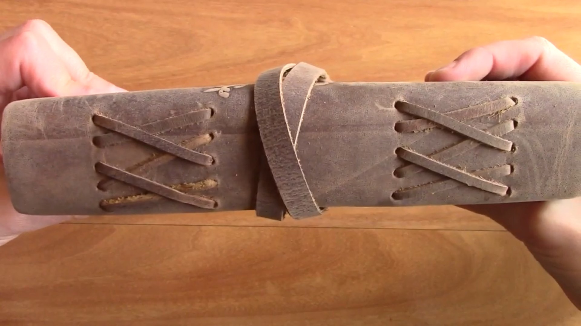 Moonster Tree of Life Leather Journal Review 2 Moonster Tree of Life journal leather detail