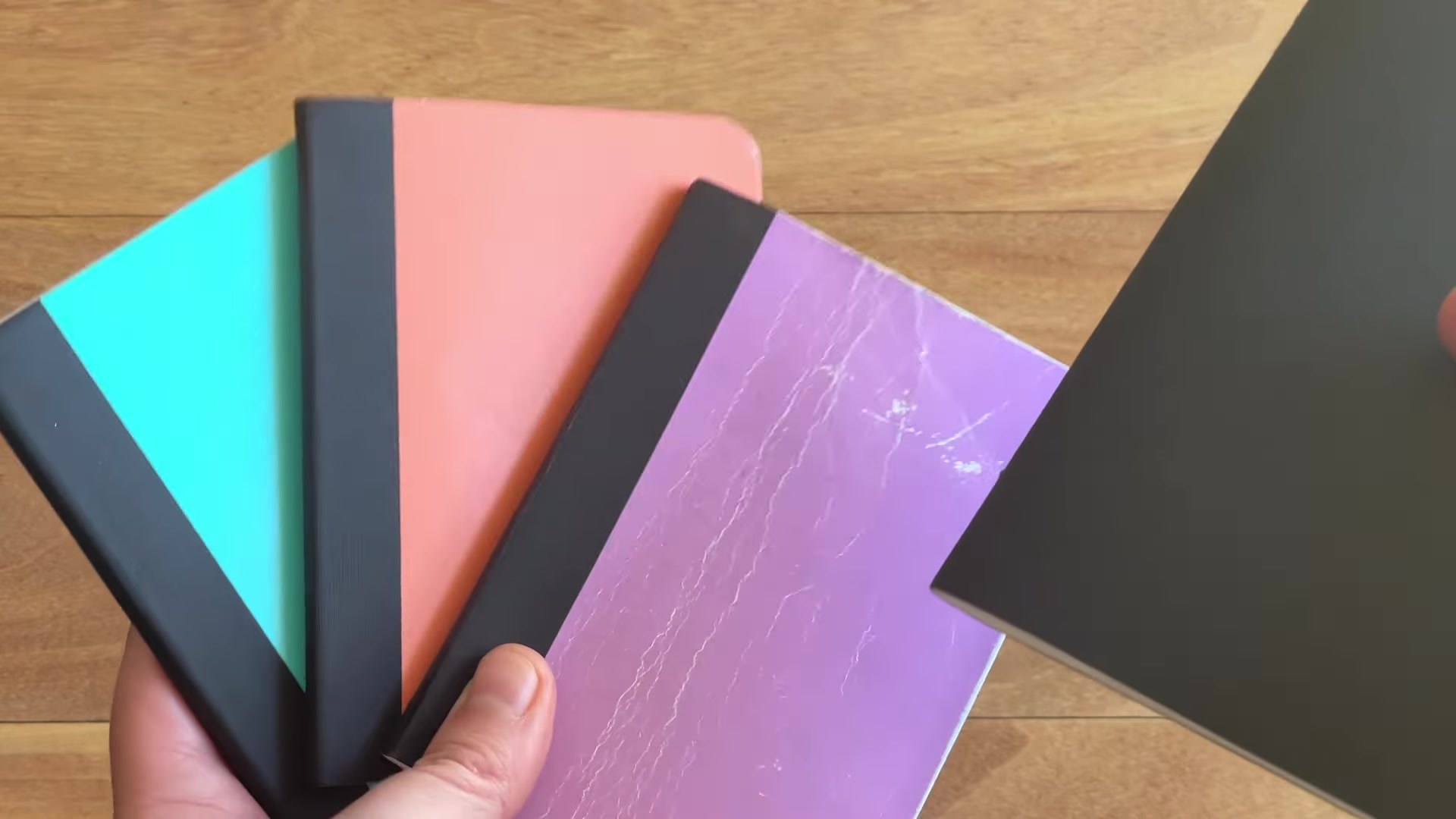 Pen+Gear Mini Composition Books Review 6 Pen+Gear mini composition notebooks final overview beside a black pocket notebook