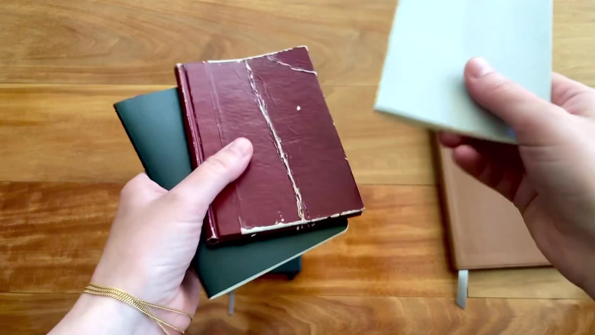 How I Got Back Into Journaling 2 Pocket notebooks, pen, and leather journal setup on a desk