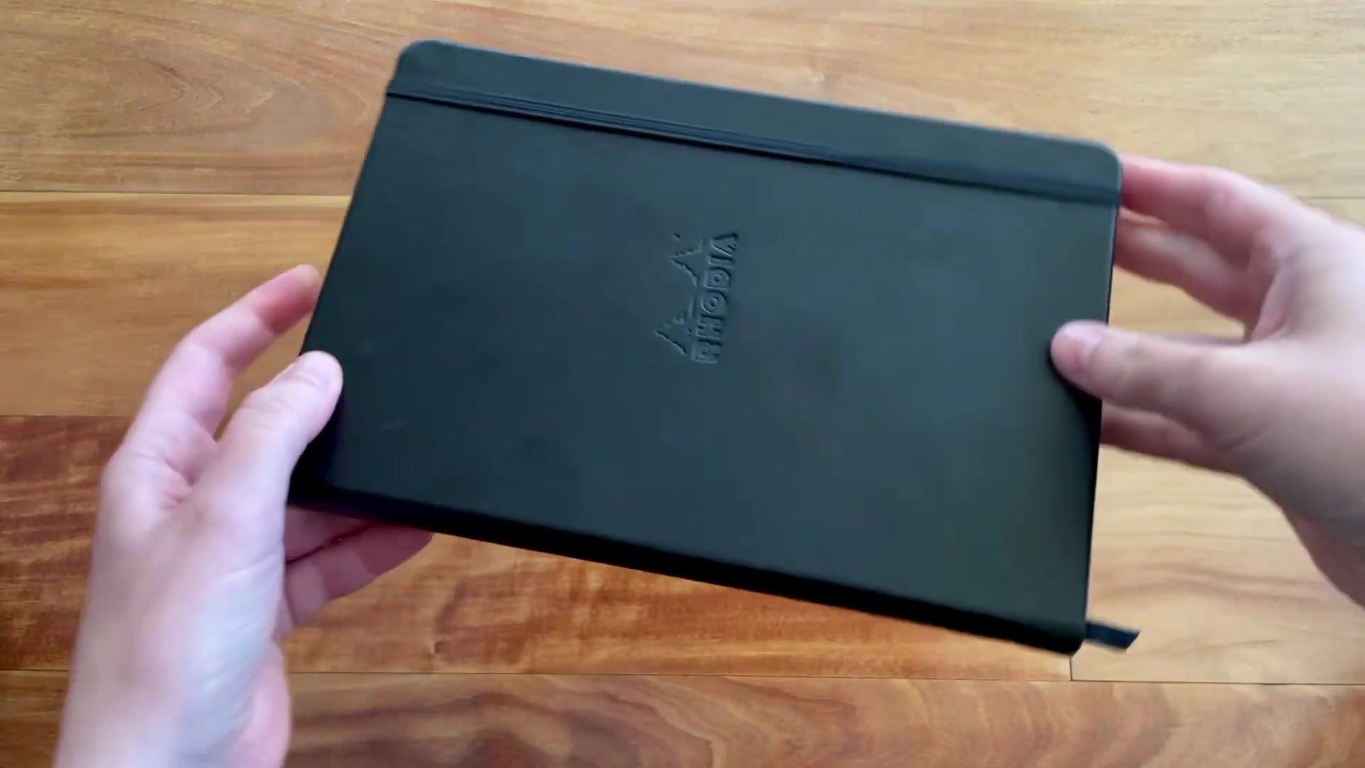 Rhodia Webnotebook closed black cover after long-term use