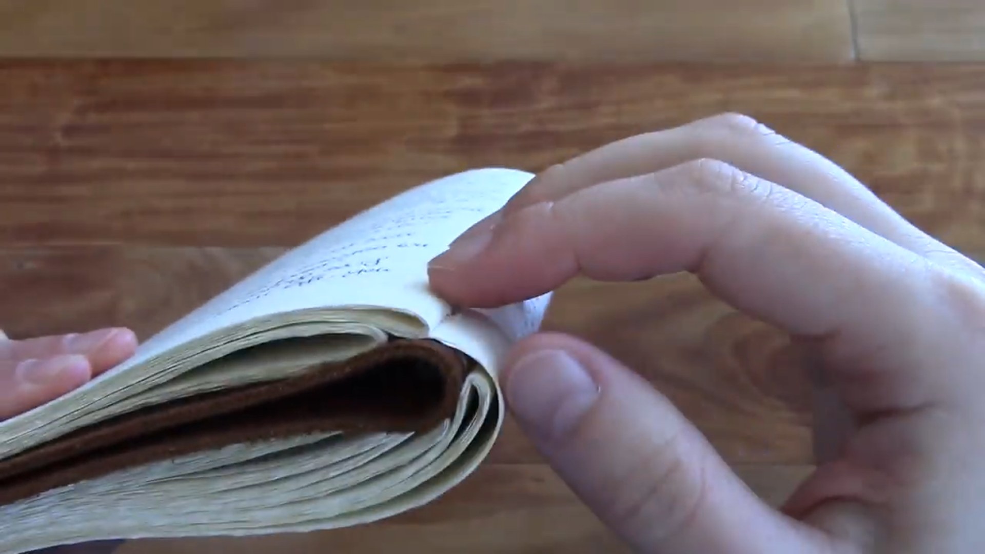 Rustico Courier notebook opened to pages