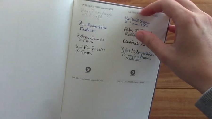 Victoria’s Journals Review 3 Victoria’s Journals pen test page in the Copal Gold notebook