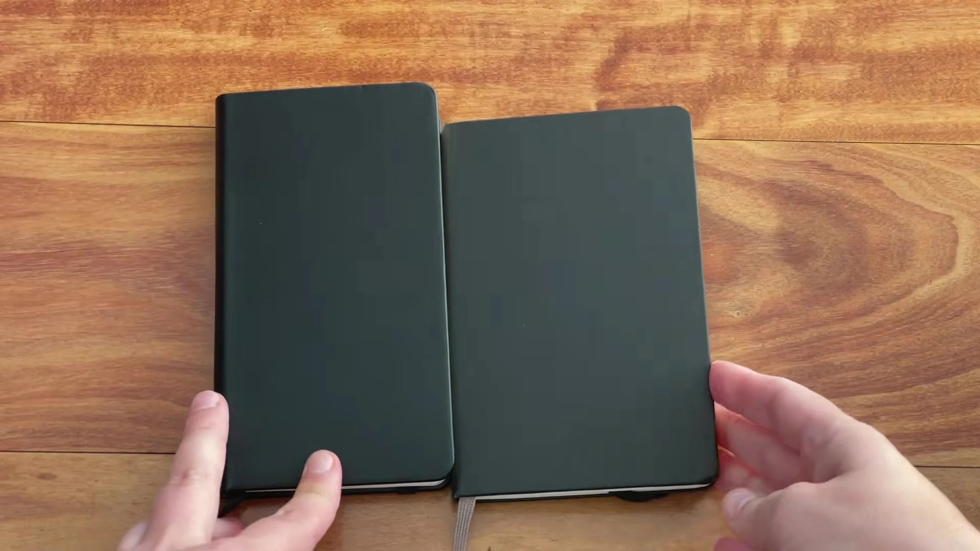 Writersblok and Moleskine pocket notebooks compared side by side